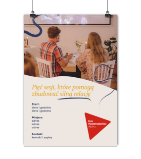 Spersonalizowany plakat Kurs Przedmałżeński Alpha - 2 wersje