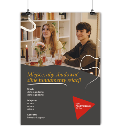 Spersonalizowany plakat Kurs Przedmałżeński Alpha - 2 wersje - obrazek 2