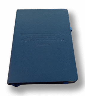 Notatnik granatowy z tłoczeniem - linie
