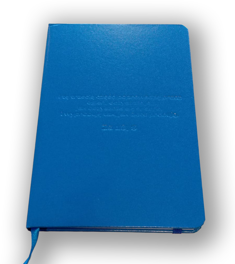 Notatnik niebieski z tłoczeniem - kratka